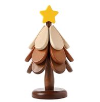 Ensemble de dessous-de-plat en bois créatifs pour Noël, directement de l'usine, avec support et décorations étoiles pour plats chauds et table de fêtes