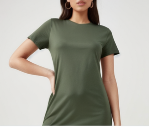 Nouveau design Slim Fit Women's Fashion O-Neck Sports T-Shirt Ladies' Anti-Pilling BD Breathable Plain Dyed for Summer - Product Image 3