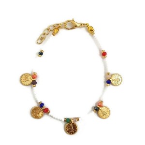 กำไลข้อมือลูกปัดและโลหะรูปทรงกรีก - Product Image 4