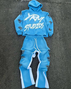 Wholesale <b>Half</b> <b>Zip</b> Street Style Casual <b>Sweatshirt</b> Streetwear Long Sleeve Pullover Cotton Knitted Fabric Hoodie for <b>Men</b> - Product Image 1