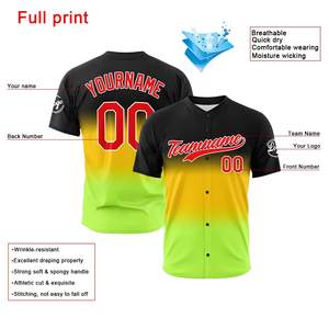 Venta al por mayor de camisetas de béisbol sublimación con personalización de colores Venta caliente estilo casual personalizado Jersey de béisbol - Product Image 3