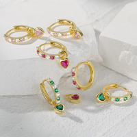 Bas quantité minimale de commande en gros bijoux coeur 925 boucles d'oreilles créoles en argent sterling