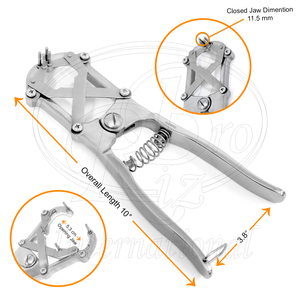 Thêm lớn Nhôm tái sử dụng elastrator thiến plier Vòng cao su Applicator không đổ máu đuôi Docking forceps ban nhạc castrator - Product Image 4