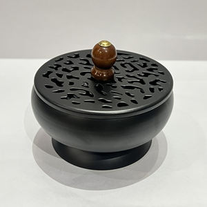 Soporte de incienso colgante de Metal de la mejor calidad Superior, diseño martillado, forma redonda, recubierto de negro, tamaño personalizado para decoración de Iglesia - Product Image 5