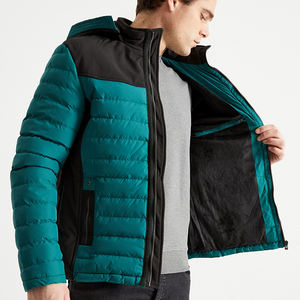 OEM vêtements d'extérieur d'hiver de haute qualité 2022 manteaux à bulles à capuche épaisse veste polaire pour hommes avec logo personnalisé - Product Image 2