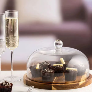 most selling <b>Cake</b> Dome and <b>Wooden</b> Board Acacia wood <b>cake</b> <b>stand</b> - Product Image 1