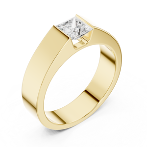 Anillo de Diamante Cultivado en Laboratorio con Corte Brillante Redondo, Chapado en Oro de 10K/14K, Joyería de Lujo para Compromiso y Boda para Mujer, Certificado IGI, Sintético - Product Image 4