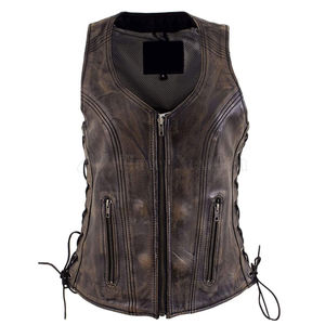Men's Hunting Leather Vest Olive Green Four Pockets Waterproof Breathable Custom Logo Camping <b>Travel</b> Outdoor Vest - Product Image 3