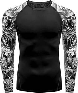 เสื้อยืดถักอัดน้ำหนักเบาสำหรับผู้ชายมีแขนพิมพ์ลายออกแบบได้ตามต้องการ - Product Image 4