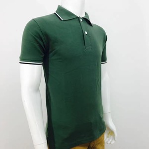 Polo d'été 100% coton coupe ajustée pour homme T-shirt de golf décontracté avec motif solide en tissu jersey - Product Image 3