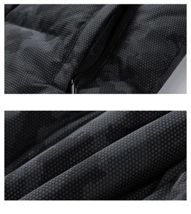 Custom Printed Embroidered Logo <b>Winter</b> Warm <b>Coats</b> for Men <b>Waterproof</b> Windproof Quilted Cotton Padded Bubble Puffer Jacket Canvas - Product Image 5