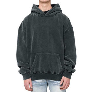 Hoodies personnalisés d'hiver, style streetwear, imprimés, délavés à la pierre, déchirés, coupe carrée, courts, effet usé, en polaire, écologiques et respirants - Product Image 3