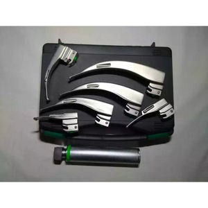 Ensemble laryngoscope vétérinaire bon marché pour petits animaux domestiques, intubation trachéale en acier inoxydable, lumière blanche LED, 6 lames, manuel, certifié CE - Product Image 1