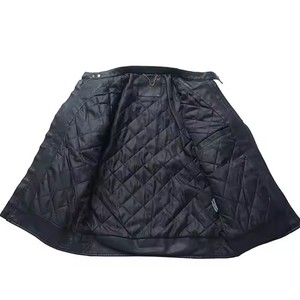 Veste en cuir debout pour gentleman d'affaires de meilleure qualité, coupe-vent lourde personnalisée en gros, coupe ajustée de taille supérieure - Product Image 3