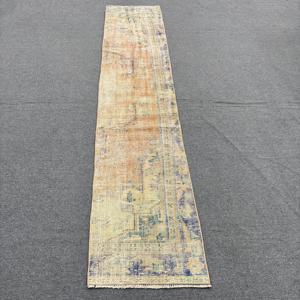 พรมวินเทจตุรกี ขนาด 1.8x8.9 ฟุต (55x271 ซม.) สีน้ำตาล-น้ำเงิน ลายต้นไม้และพืช - Product Image 1