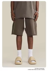 Venta al por mayor correr personalizado sudor corto peso pesado liso hombres algodón polar francés Terry pantalones cortos de sudor - Product Image 6