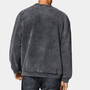 Todo el último estilo de color sólido de gran tamaño ácido lavado sudaderas con capucha última moda ropa de talla grande hombres sudaderas con capucha con servicio OEM - Product Image 3