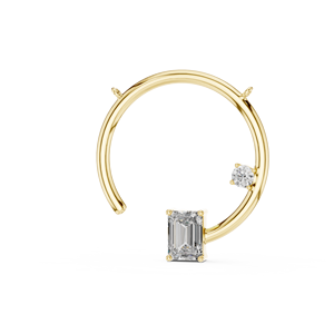 Diamantes STC, Dijes de Lujo para Mujer en Oro Sólido de 14 Quilates con Diamantes de Corte Esmeralda, Certificados por IGI, Chapados en Rodio para Uso Diario - Product Image 5