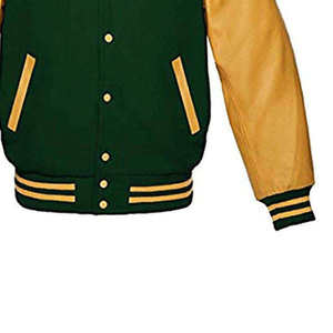 Chaqueta Varsity de Invierno para Hombre, Corte Ajustado, Cuello Alto, Piel de Oveja, Hecha a Medida, Transpirable, Nueva Llegada, Venta al Por Mayor, OEM - Product Image 3