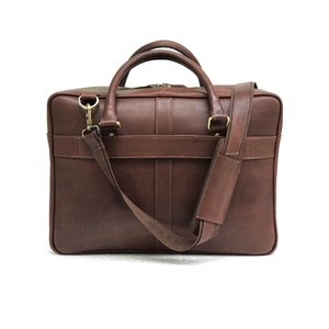 Sac à dos pour ordinateur portable en cuir véritable et polyester souple pour hommes d'affaires, résistant à l'eau, avec bandoulière portable - Product Image 2