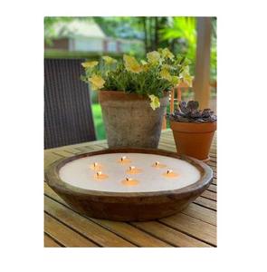 Wholesale High Quality Handmade Wooden Candle Dough Container Bowls <b>Home</b> <b>Decoration</b> Custom Size Shape Unpolished Natural <b>Wood</b> - Product Image 1