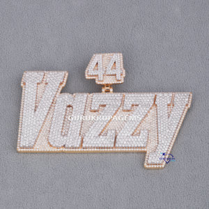 Trendy <b>Diamond</b> 925 Sterling <b>Silver</b> Custom Latter Charm Pendant Round Moissanite <b>Diamond</b> Pendants <b>Necklaces</b> for Birthday Gift - Product Image 1