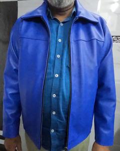 Meilleur prix personnalisé hommes haute rue mode veste en cuir saison d'hiver fermeture à glissière couleur unie lettre directe Pakistan - Product Image 2