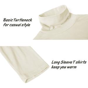 OEM Premium Quality Men's Slim Fit Soft Turtleneck Long Sleeve Pullover Lightweight <b>T</b>-<b>Shirt</b> for Men - Product Image 4