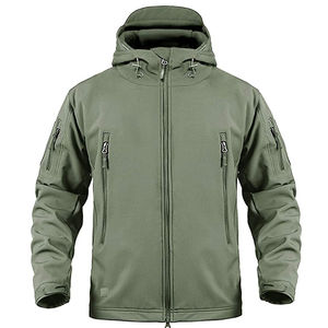 Chaqueta Softshell Impermeable con Capucha para Hombre, Forro Polar, Transpirable, Ropa de Trabajo para Invierno, Servicio OEM, Cierre de Cremallera - Product Image 1