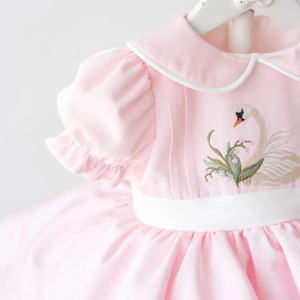 Handmade Embroidered Soft Linen Dress for <b>Baby</b> Girls Casual Style for Toddler's <b>First</b> Birthday OEM Made in Vietnam - Product Image 2