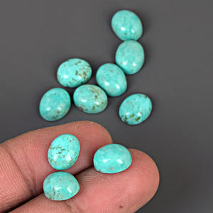 Tamaño personalizado forma ovalada verde cabujón suelto calibrado piedra preciosa Arizona turquesa Kingman piedras preciosas sueltas para la fabricación de joyas - Product Image 5