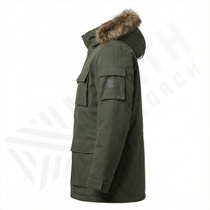 Parka coupe-vent d'hiver, veste unie, fermeture éclair, élégante, décontractée, vêtement d'extérieur, prix de gros, valeur, veste thermique pour la neige - Product Image 3