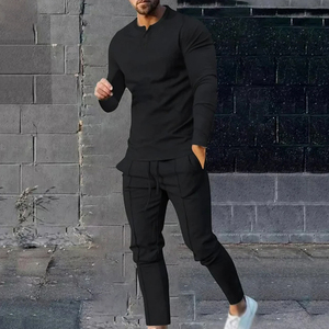 Sudadera con logotipo personalizado 2025, tejido polar de algodón, ropa deportiva de gran tamaño, estilo liso, conjunto de sudadera en blanco para hombre - Product Image 6