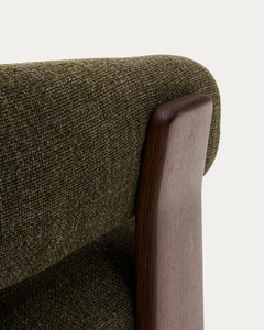 Sillón Nórdico Individual con Estructura de Madera Maciza y Fundas de Tela, el Lounge Más Popular para Dormitorio y Sala de Estar, Ideal para Apartamentos - Product Image 3