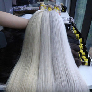 Premium Long Straight Bulk Human <b>Hair</b> Light <b>Color</b> <b>For</b> Bleaching Coloring <b>Braiding</b> Wig Making - Product Image 1