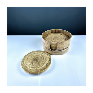 VietnamFactory VietnamCrafts - Anillos para Servilletas y Posavasos de Laca Hechos a Mano, Material Natural Tradicional, Ecológico, Tamaño Personalizado - Product Image 1
