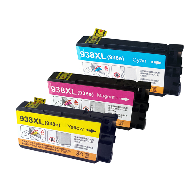 Ocbestjet Compatible 938e Ink Cartridge with Waterproof Pigment Ink and Upgraded Chip Replacement for HP OffceJet Pro 9120 9130