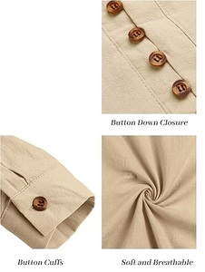 เสื้อคลุมยาวแบบมุสลิมสำหรับผู้ชาย ระบายอากาศได้ดี เหมาะสำหรับสวมใส่ละหมาดและสวมใส่ลำลอง แขนยาว สีพื้น ย้อมสี เสื้อคลุมยาวสำหรับผู้ชาย - Product Image 5