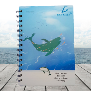 Quaderno portatile A5 a righe con copertina nautica e spirale metallica - Product Image 3