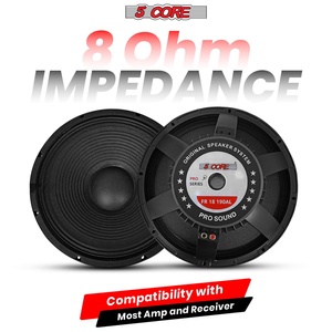 5 Core 18 Subwoofer <b>Speaker</b> 600W RMS Full Range PA <b>DJ</b> Audio Sub Woofer 8Ohm Bass Replacement Driver - Product Image 4