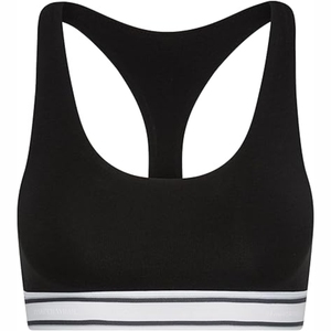 Soutien-gorge de sport pour femmes, respirant, logo avant en nylon spandex de grande taille, fabriqué au Pakistan - Product Image 3