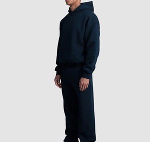 Chándal Informal con Capucha para Hombre, Talla Grande, 100% Algodón, Ligero, Transpirable, Ecológico, de Primera Calidad, con Mangas Largas - Product Image 3