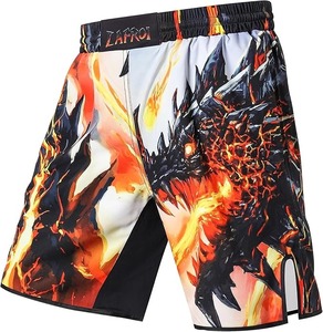 Pantalones cortos de lucha MMA impresos por sublimación Diseño vibrante a todo color Transpirable y duradero para entrenamiento y competición - Product Image 6