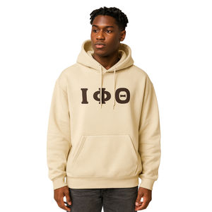 Sudadera con Capucha Neutral Iota Phi Theta, Algodón Premium, Ropa de Fraternidad Griega, Bordado Personalizado Divine Nine HBCU Greek Life - Product Image 1
