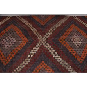 พรมวินเทจสไตล์ตุรกี ขนาด 3.9x8.9 ฟุต พรมลายดอกไม้สีน้ำตาล - Product Image 4