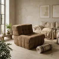 Canapé-lit pliable moderne pour une personne, ergonomique, en mousse à mémoire de forme, éponge haute densité, mobilier minimaliste pour salon