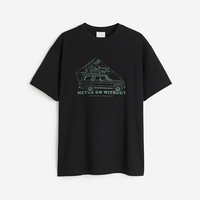 T-shirt en coton imprimé élégant pour homme, manches courtes, col rond, coupe classique, décontracté, respirant, léger, streetwear d'été, graphique