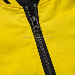 Wholesale <b>Yellow</b> Black Stylish Lightweight Breathable Satin <b>Men's</b> <b>Jackets</b> Ideal for Casual and Streetwear Bulk Order - Product Image 3