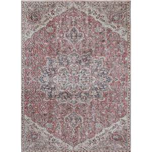 Alfombras Vintage de Lana 9x12 en Rojo y Naranja, con Patrón de Medallón Anudado a Mano, para Hogar y Sala de Estar, Alfombra Rectangular para Pasillo - Product Image 1