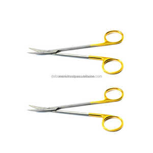 Tijeras Quirúrgicas Manuales Kelly Scissors TC Curvas y Rectas con Mango Dorado, Clase II, OEM y Marca Privada Disponibles, Certificación CE e ISO - Product Image 2